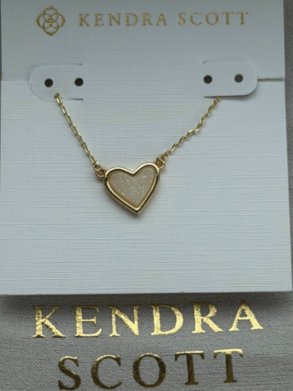 Kendra Scott white heart necklace